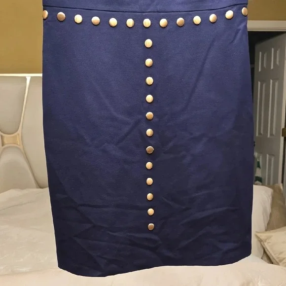 Cynthia Steffe Navy Mini Dress with Gold Studs